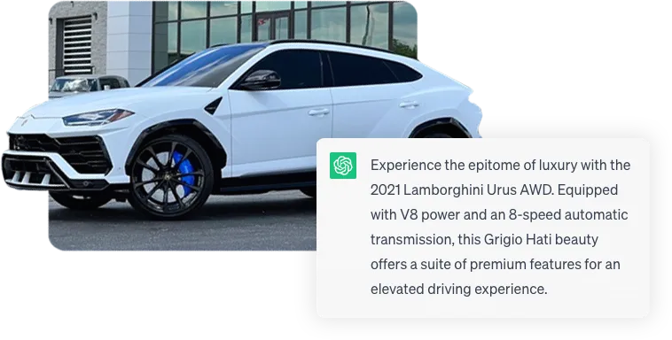 AI vehicle descriptions