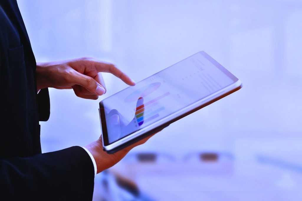 Person holding an iPad