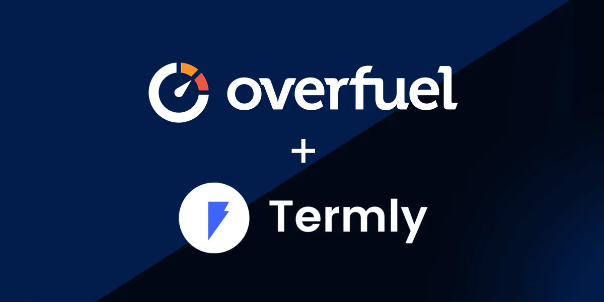 Featured image: Overfuel + Termly: Cookie Consent Management & Passing Core Web Vitals