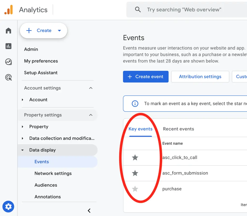 Google Analytics 4: Key Events