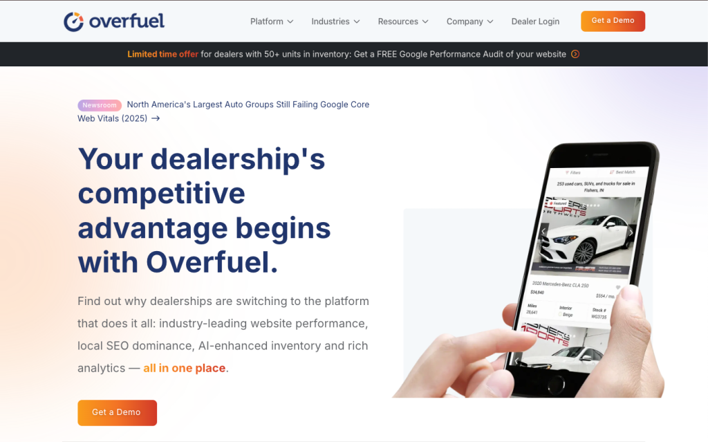 Overfuel - The Top Website Providers for Dealerships
